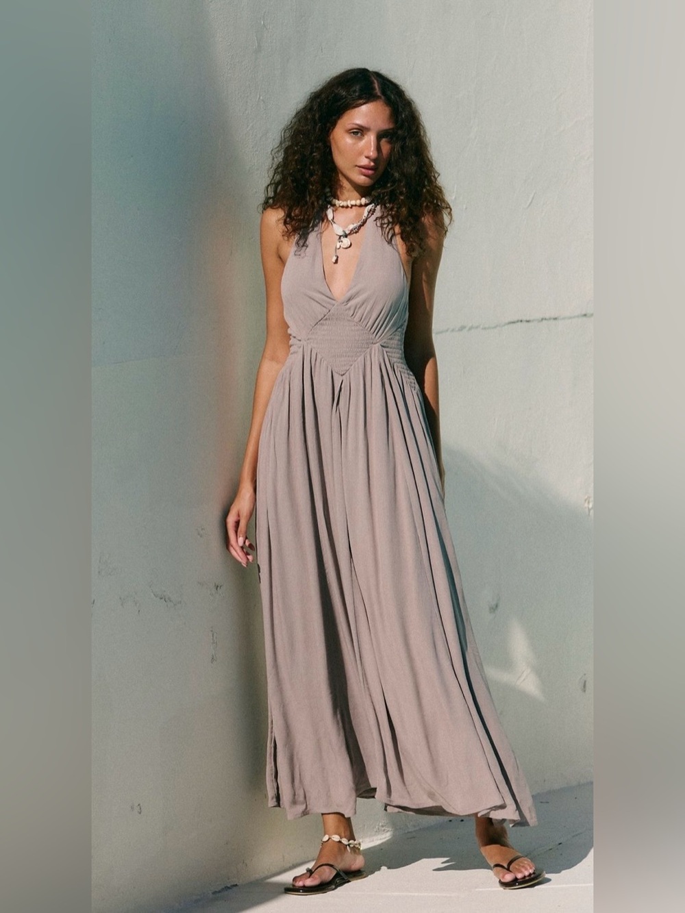 NWT FREE PEOPLE FREE EST HEAVENLY MAXI DRESS SATELLITE SKY XS